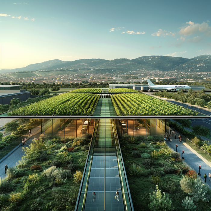 На крыше итальянского аэропорта появится виноградник